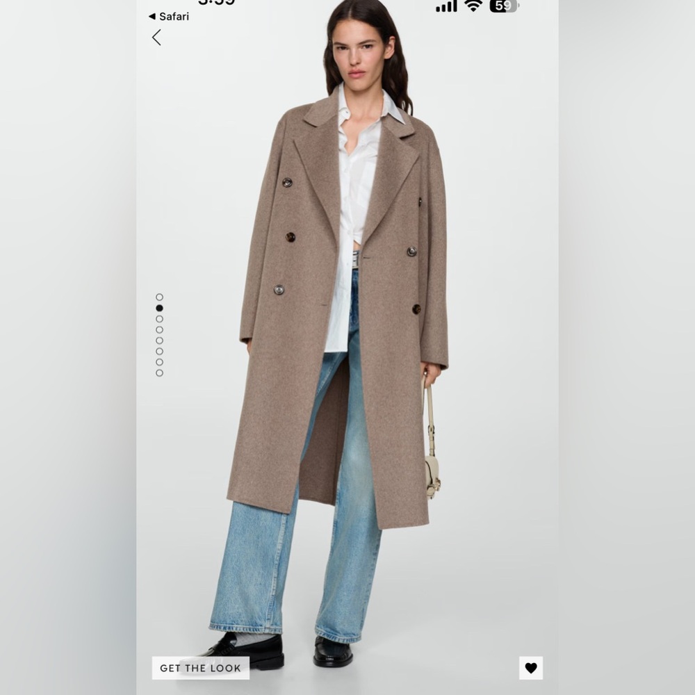 MNG Handmade oversized wool coat